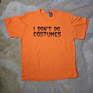 Y2K I don't do costumes Halloween t shirt XL vintage funny text orange